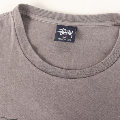 90s OLD STUSSY 紺タグ ラインロゴ Tシャツ(USA製)
