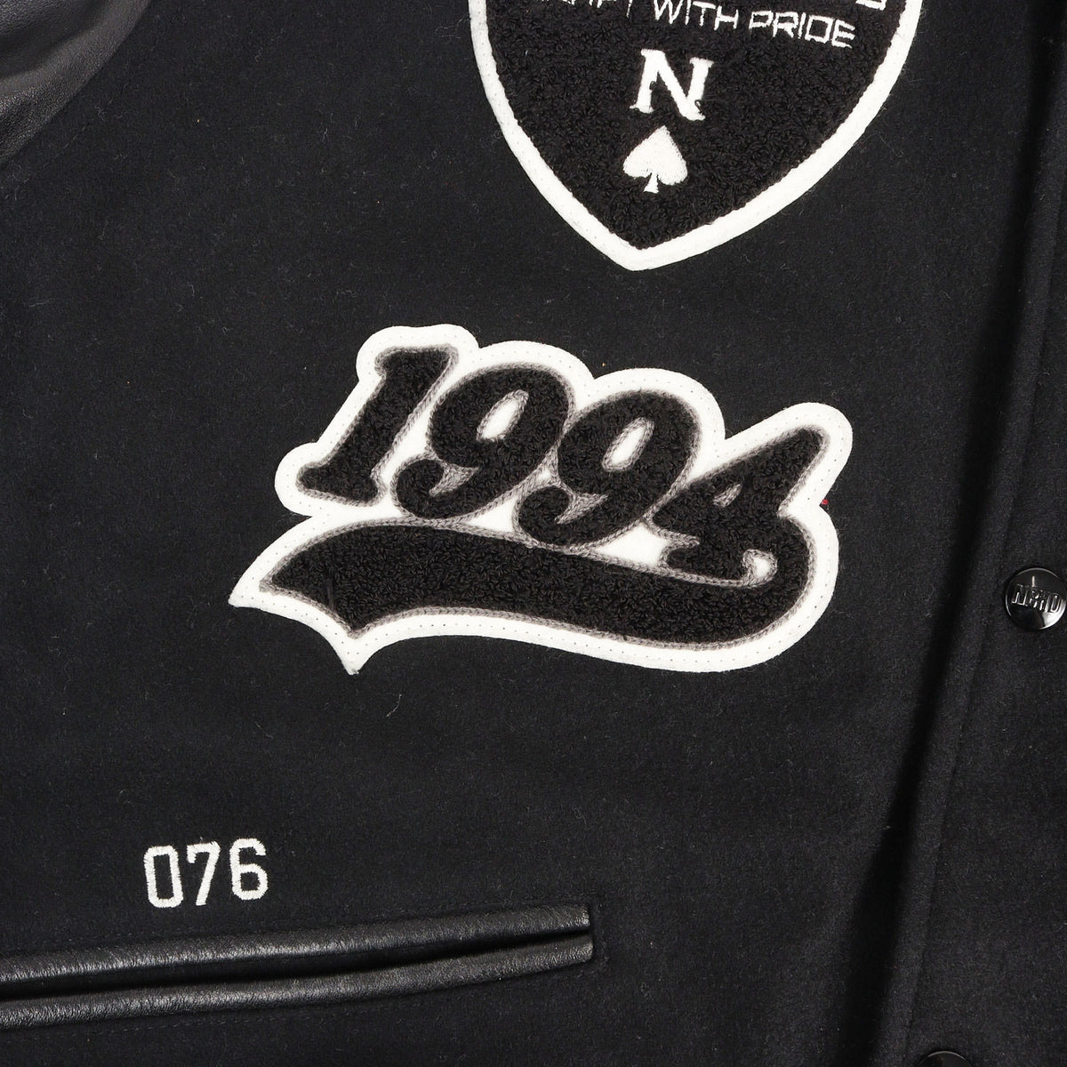 25AW 初売り限定 ワッペン付き 袖レザー メルトン スタジャン(STADIUM JACKET )
