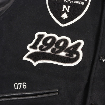 25AW 初売り限定 ワッペン付き 袖レザー メルトン スタジャン(STADIUM JACKET )