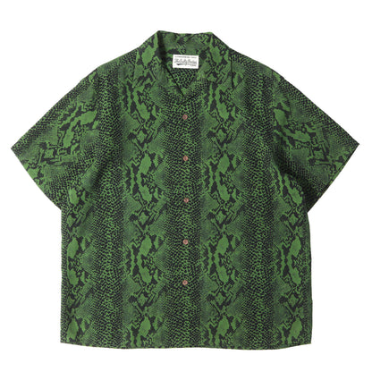 21SS パイソン柄 オープンカラー 半袖シャツ(PYTHON OPEN COLLAR SHIRT S/S)