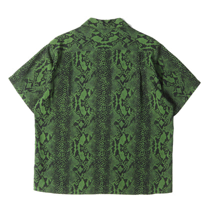 21SS パイソン柄 オープンカラー 半袖シャツ(PYTHON OPEN COLLAR SHIRT S/S)