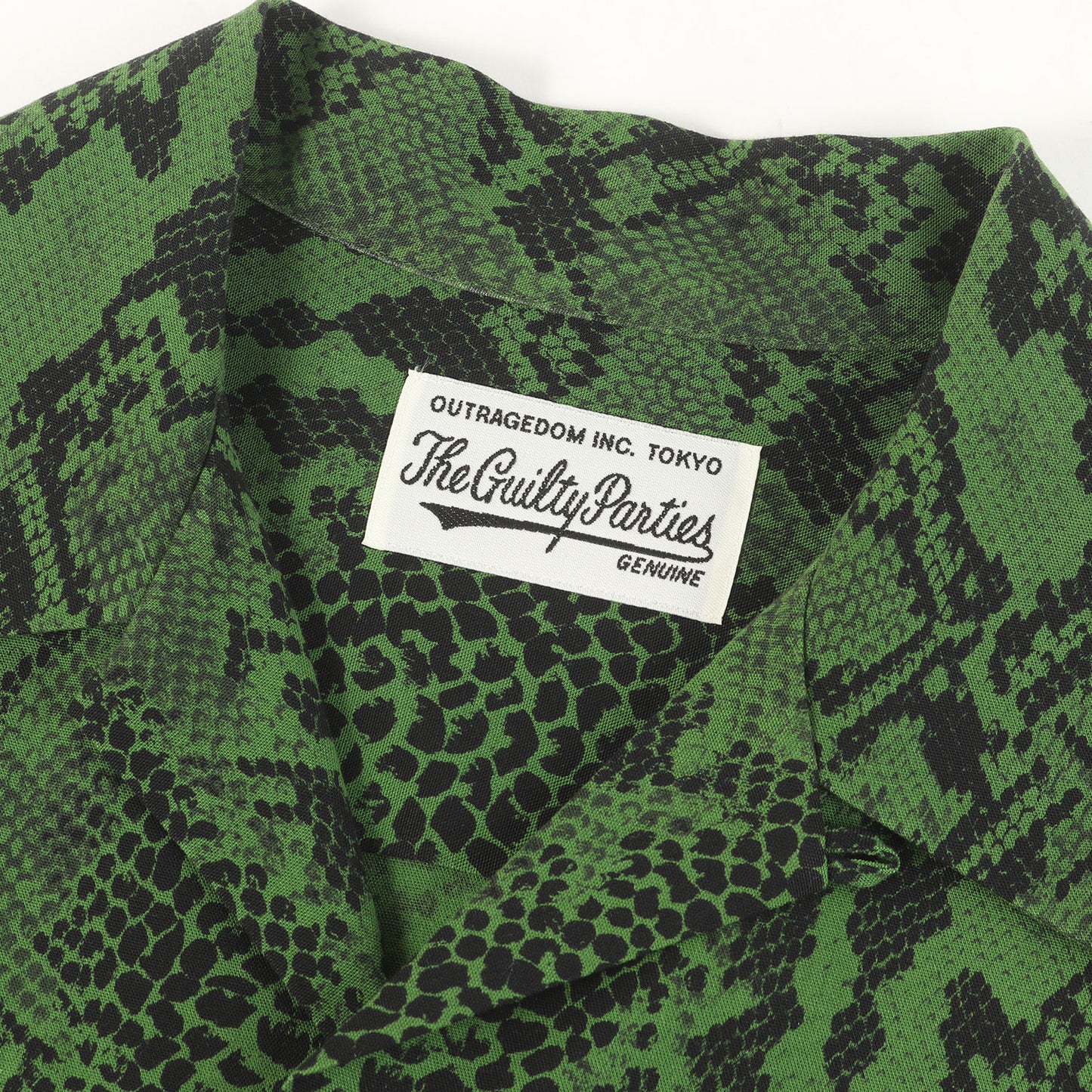 21SS パイソン柄 オープンカラー 半袖シャツ(PYTHON OPEN COLLAR SHIRT S/S)