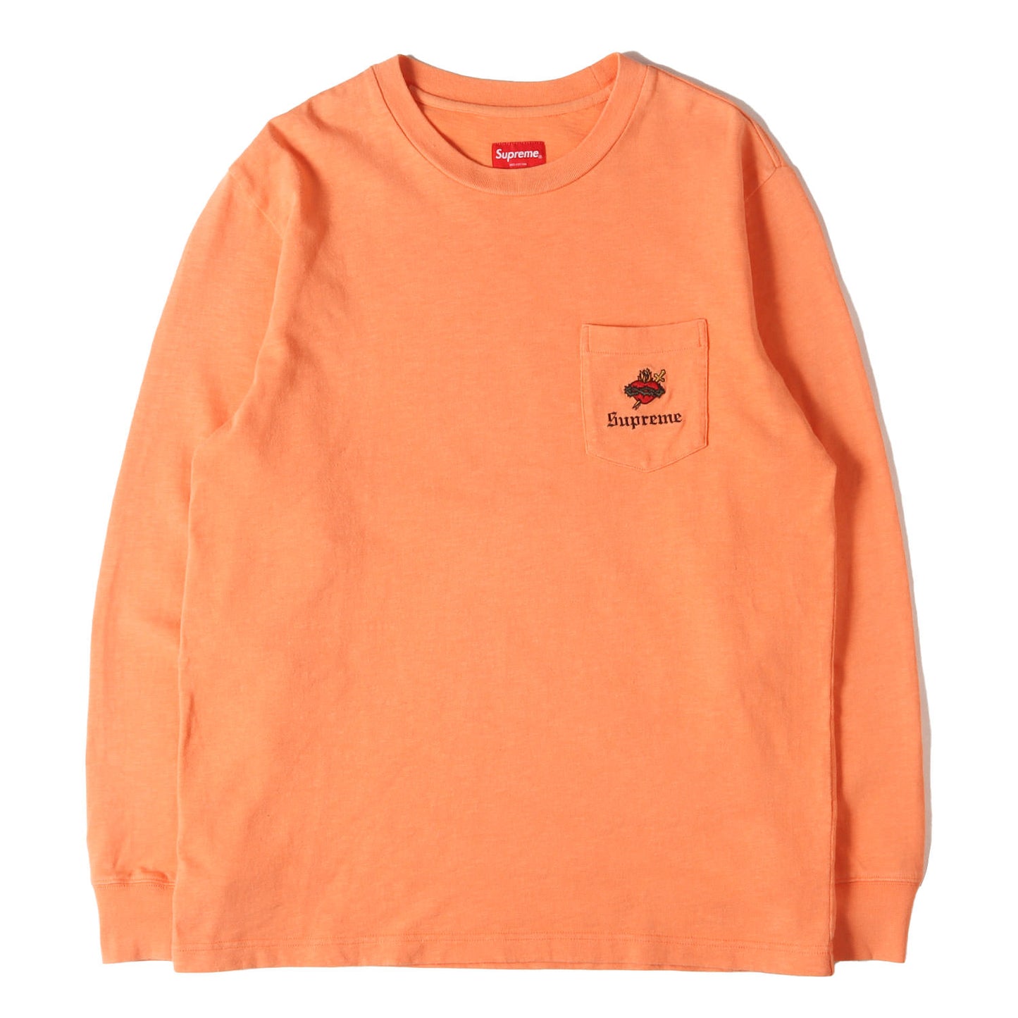 セイクリッドハード刺繍 ロングスリーブ ヘビー ポケット Tシャツ(Sacred Heart L/S Pocket Tee)