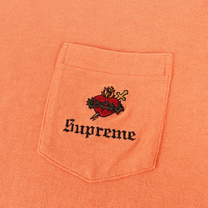 セイクリッドハード刺繍 ロングスリーブ ヘビー ポケット Tシャツ(Sacred Heart L/S Pocket Tee)