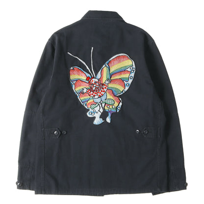 ゴンズ バタフライ刺繍 BDU ミリタリージャケット(Gonz Butterfly BDU Jacket)