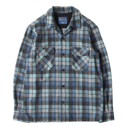 [ビーチボーイズ限定復刻] チェック ウール オープンカラー ボードシャツ (BOARD SHIRT)