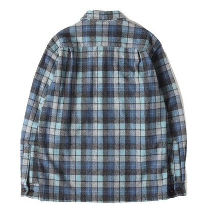 [ビーチボーイズ限定復刻] チェック ウール オープンカラー ボードシャツ (BOARD SHIRT)