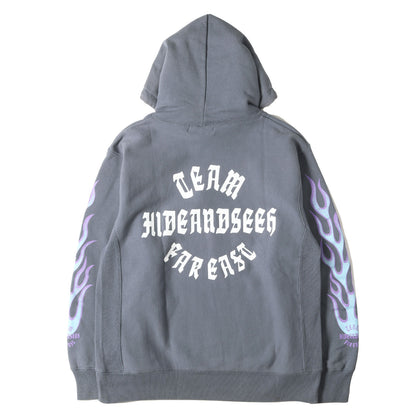 22AW フレイムプリント スウェットパーカー(FLAME HOODED SWEAT SHIRT)