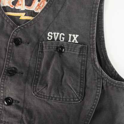 00s SVG シロクマ刺繍 コットンキャンバス ベスト(LIGHTNING BEAR / C-VEST)