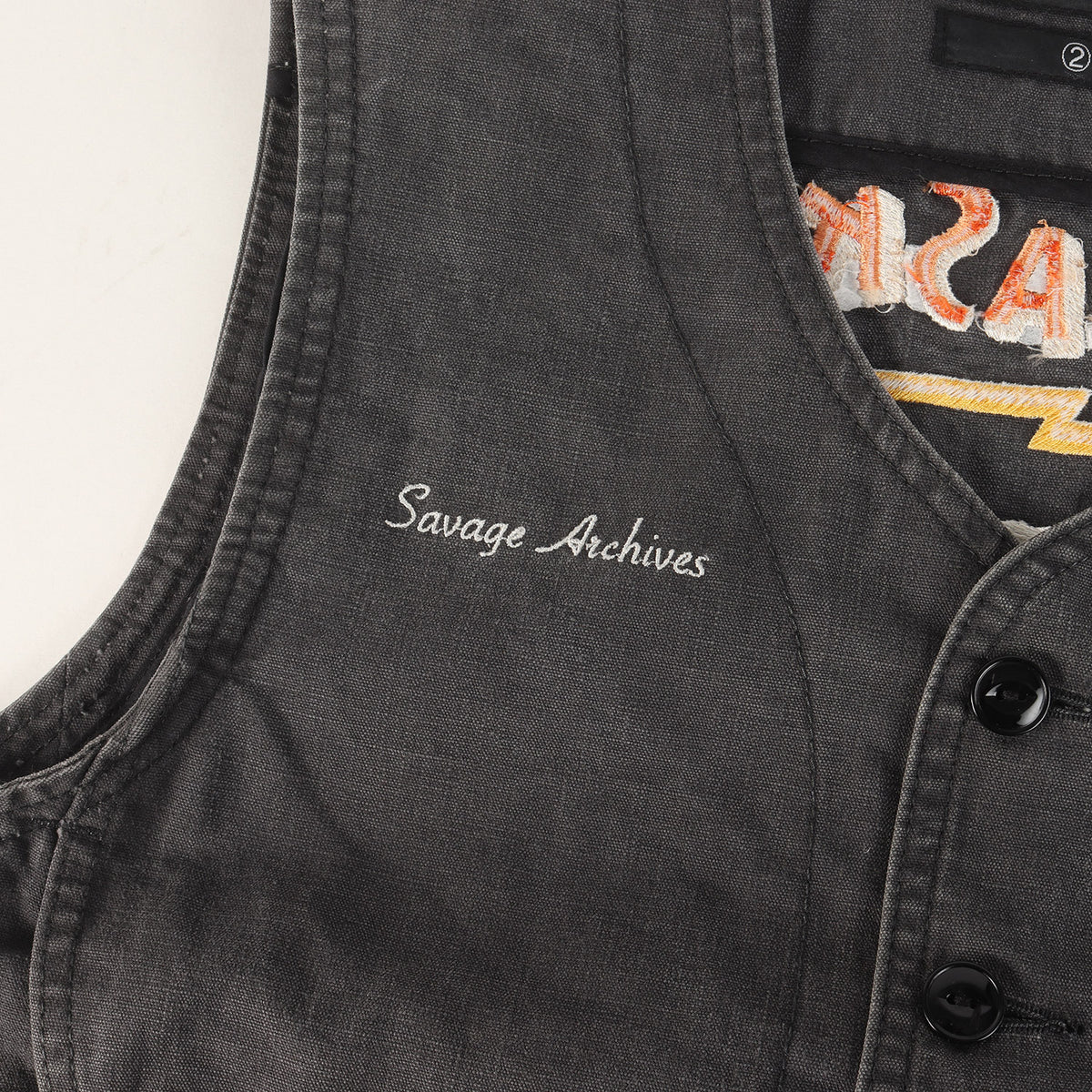 00s SVG シロクマ刺繍 コットンキャンバス ベスト(LIGHTNING BEAR / C-VEST)