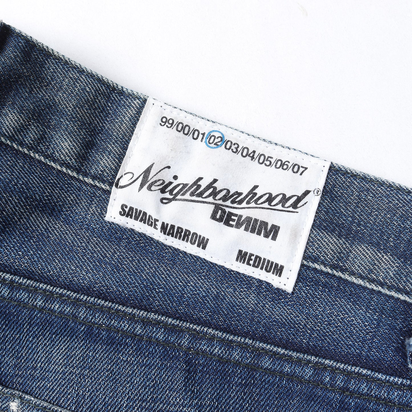 00s ダメージリペア加工 サベージ ナロー デニムパンツ(SAVAGE NARROW)