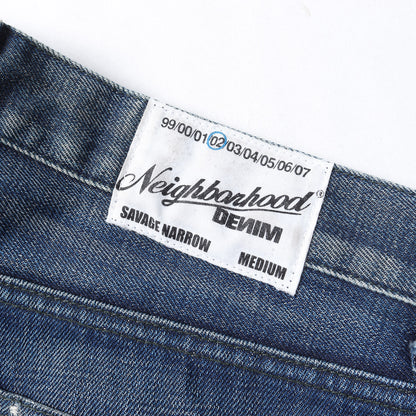 00s ダメージリペア加工 サベージ ナロー デニムパンツ(SAVAGE NARROW)