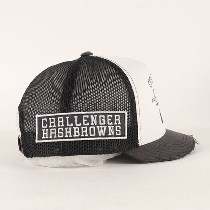 ×HASH BROWNS ツバ切り メッシュキャップ