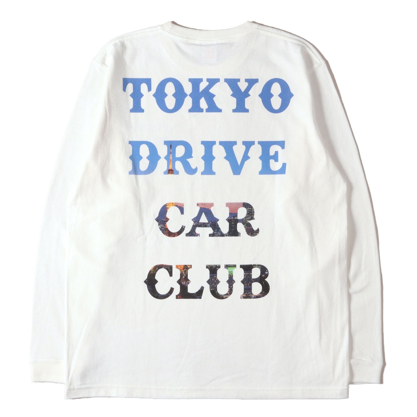 東京タワー 夜景柄 ブランドロゴ ロングスリーブ Tシャツ