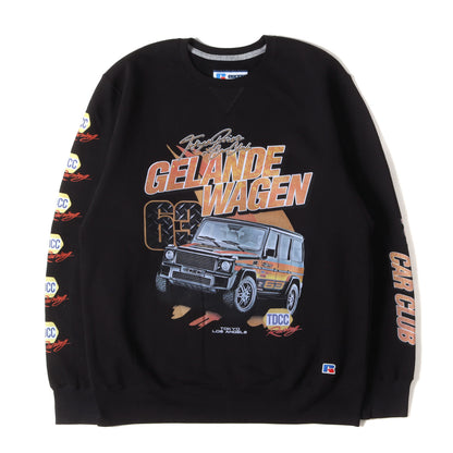 ×Russell グラフィックプリント クルーネック スウェット