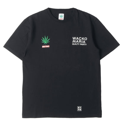×HIGHTIMES マリファナ ヘビー Tシャツ(WASHED HEAVY WEIGHT CREW NECK T-SHIRT)