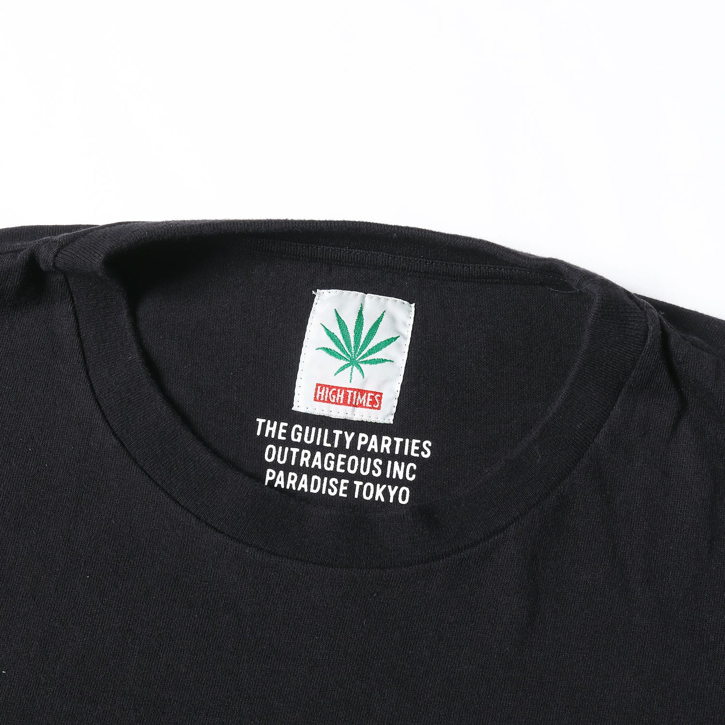 ×HIGHTIMES マリファナ ヘビー Tシャツ(WASHED HEAVY WEIGHT CREW NECK T-SHIRT)