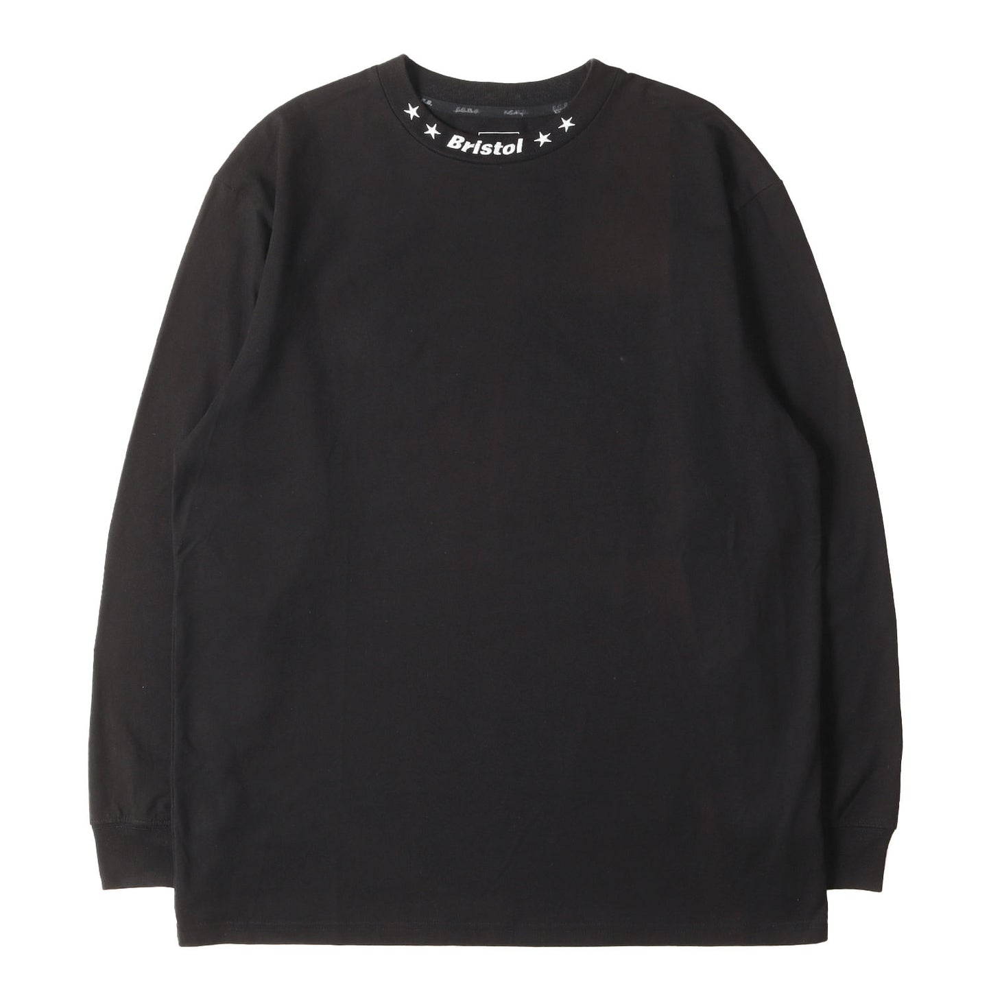 22AW 首リブ ロゴ刺繍 ロングスリーブ Tシャツ(L/S RIBBED EMBROIDERED TEE)