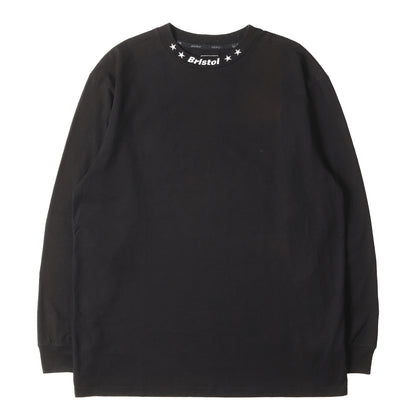 22AW 首リブ ロゴ刺繍 ロングスリーブ Tシャツ(L/S RIBBED EMBROIDERED TEE)
