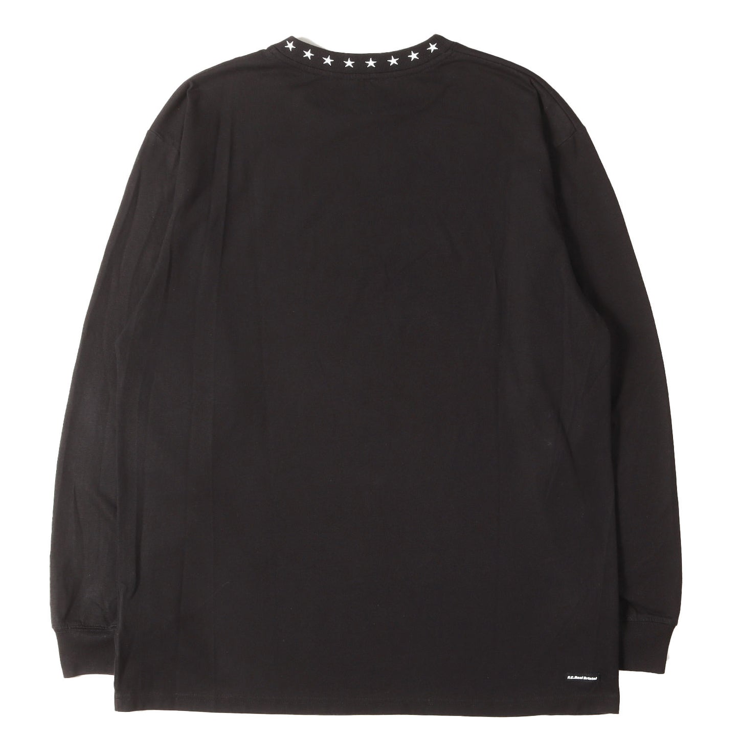 22AW 首リブ ロゴ刺繍 ロングスリーブ Tシャツ(L/S RIBBED EMBROIDERED TEE)