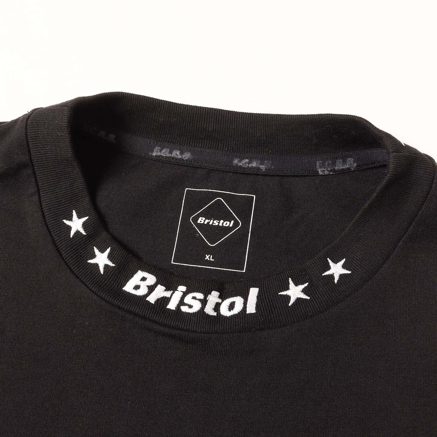 22AW 首リブ ロゴ刺繍 ロングスリーブ Tシャツ(L/S RIBBED EMBROIDERED TEE)
