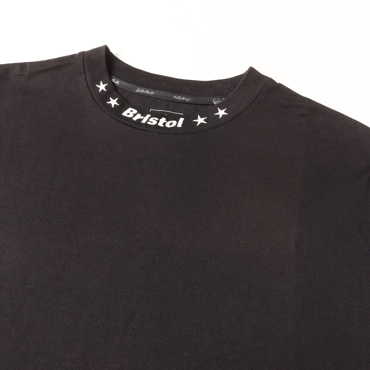 22AW 首リブ ロゴ刺繍 ロングスリーブ Tシャツ(L/S RIBBED EMBROIDERED TEE)