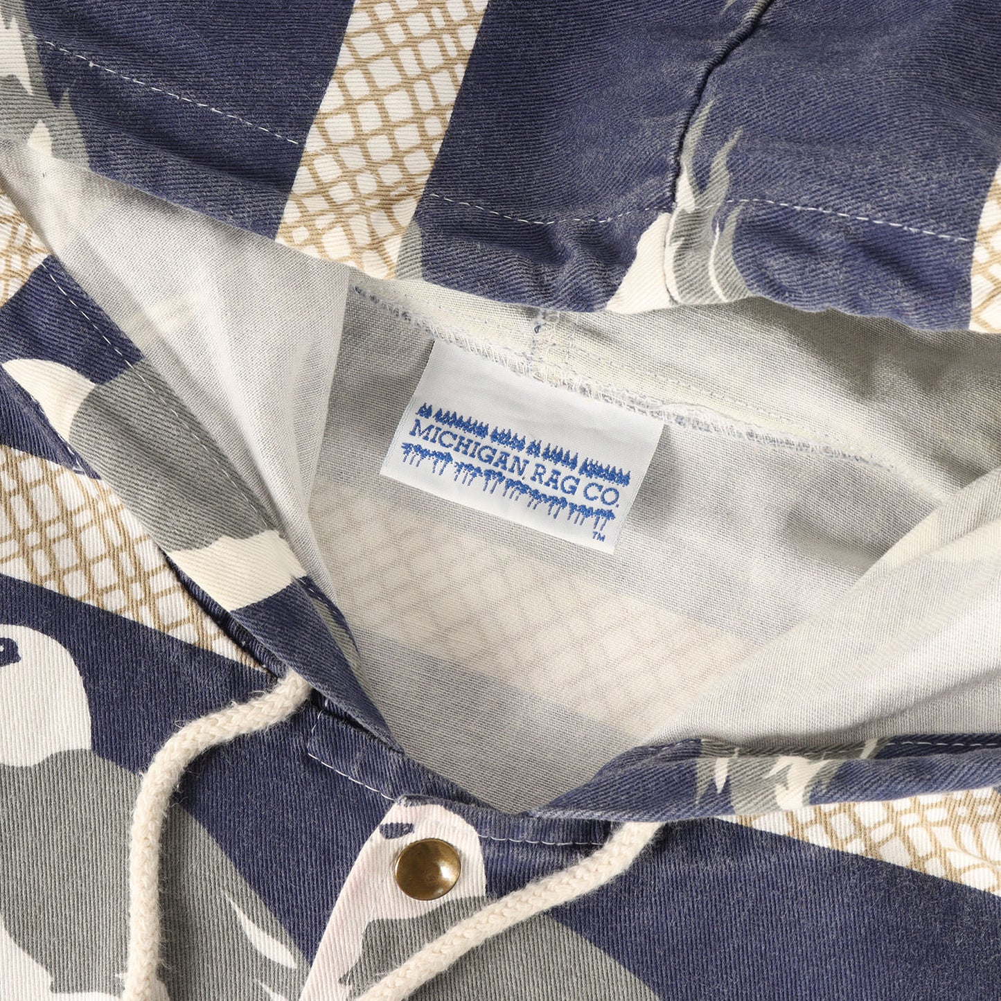 [人気モデル] 90s カモメ柄 コットン マウンテンパーカー / USA製 MICHIGAN RAG ミシガンラグ