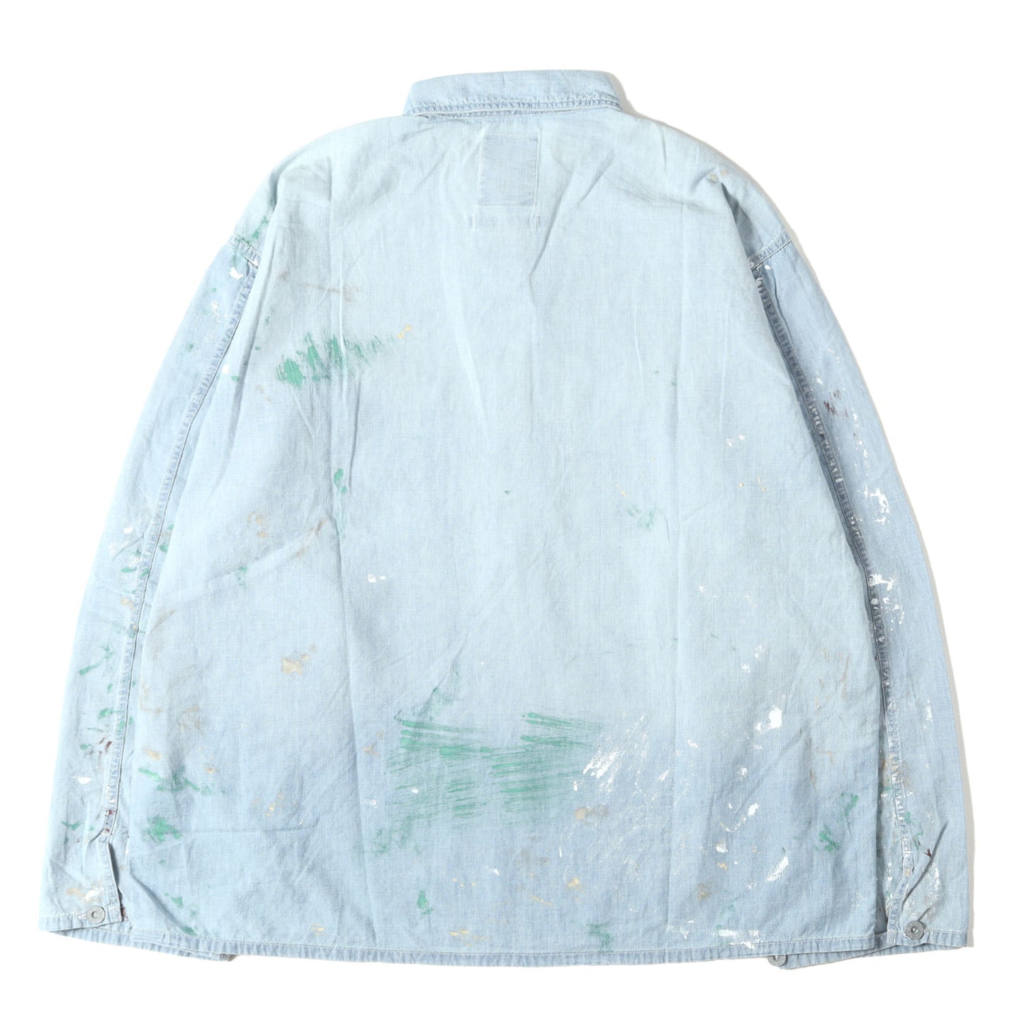 23AW U.S.ARMY ペイント加工 プルオーバー シャンブレーシャツ(US ARMY PULLOVER CHAMBRAY SHIRTS PAINTED)