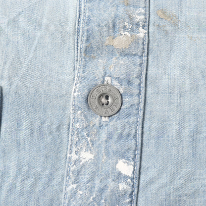 23AW U.S.ARMY ペイント加工 プルオーバー シャンブレーシャツ(US ARMY PULLOVER CHAMBRAY SHIRTS PAINTED)