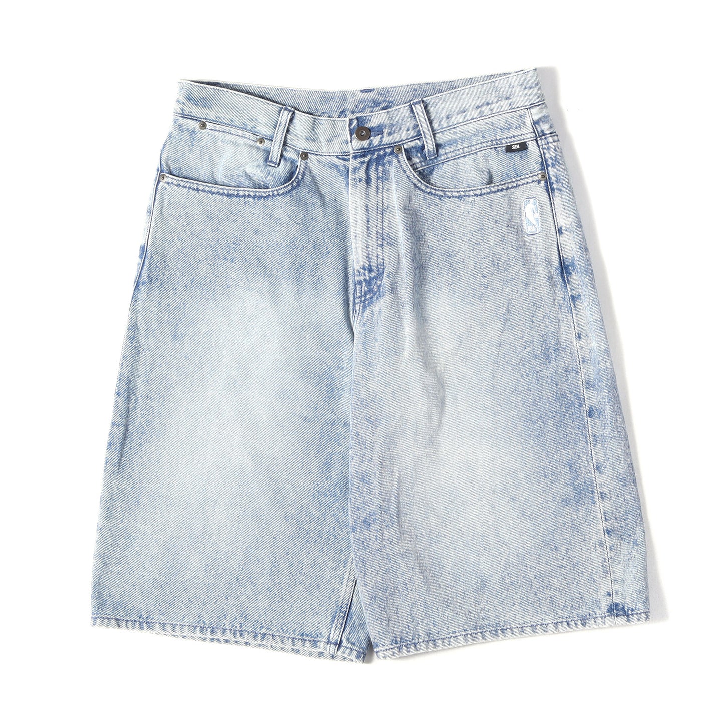 24AW ×NBA ケミカルウォッシュ ルーズ デニムショーツ(CHAMPIONS Denim Short)
