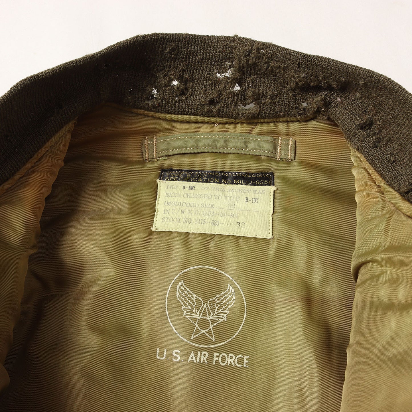 [希少 M品番] 90s B-15C MODフライトジャケット M13775