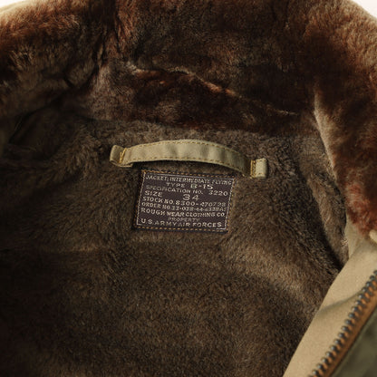 [雰囲気抜群] 00s ROUGH WEAR実名復刻 B-15 フライトジャケット BR10067