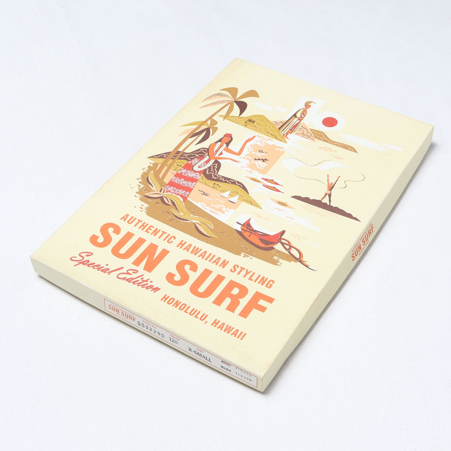 サンサーフ　アロハ　SS32290 サイズM 桃太郎舌切雀　縮緬生地 SUN SURF (サンサーフ) [デッドストック] 00s 桃太郎&舌切雀 和柄