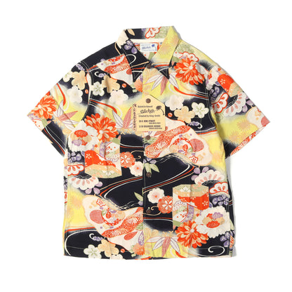 [デッドストック] 00s 着物デザイン 和柄 レーヨン アロハシャツ / Aloha実名復刻 SPECIAL EDITION SS30690