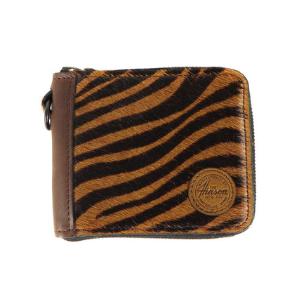 HINSON実名復刻 タイガー柄 ヘアオンカウハイド ラウンドジップ ウォレット / 財布(ROUND-ZIP WALLET)