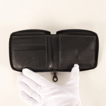HINSON実名復刻 タイガー柄 ヘアオンカウハイド ラウンドジップ ウォレット / 財布(ROUND-ZIP WALLET)