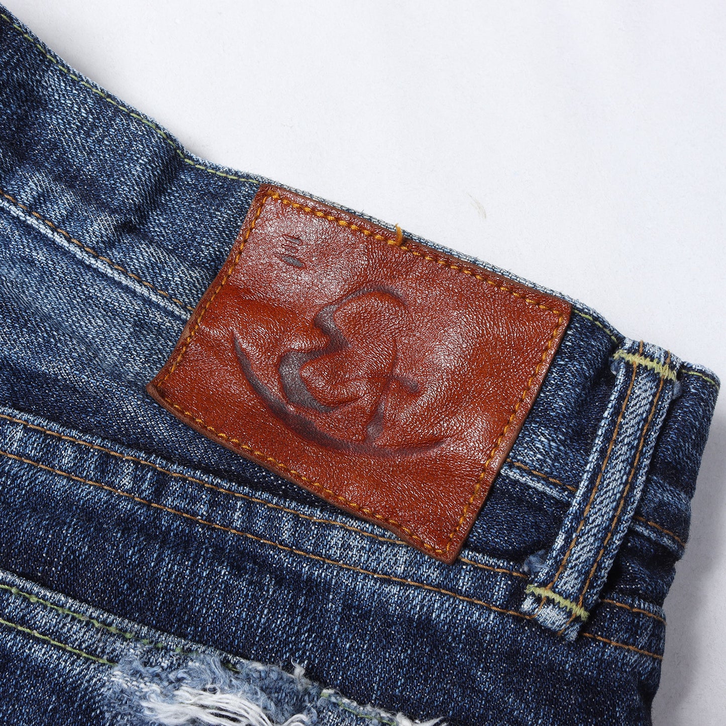 クラッシュリペア加工 ローライズ デニムパンツ 備中倉敷工房 ETERNAL 53571