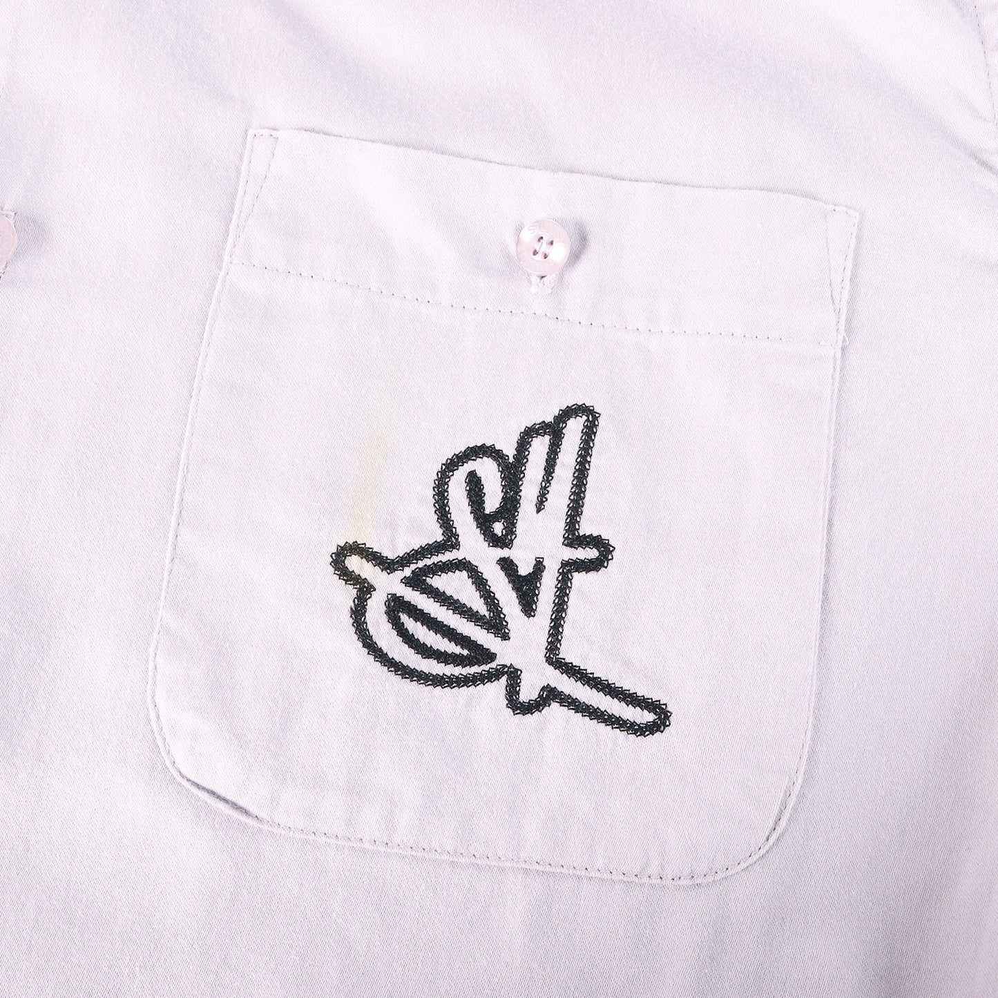 00s ダイス刺繍 コットン ボーリングシャツ(USA製)