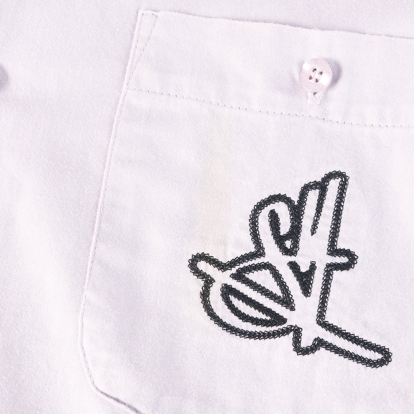 00s ダイス刺繍 コットン ボーリングシャツ(USA製)