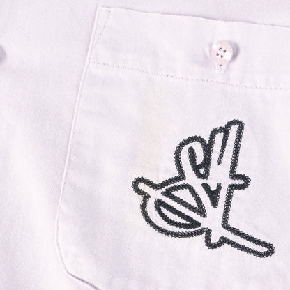 00s ダイス刺繍 コットン ボーリングシャツ(USA製)