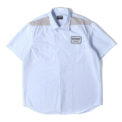 00s ワッペン付き T/C ワーク 半袖シャツ