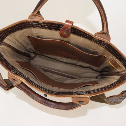 カウハイドレザー 2WAY トートバッグ / ショルダーバッグ (TRAPPER'S CARRYALL)