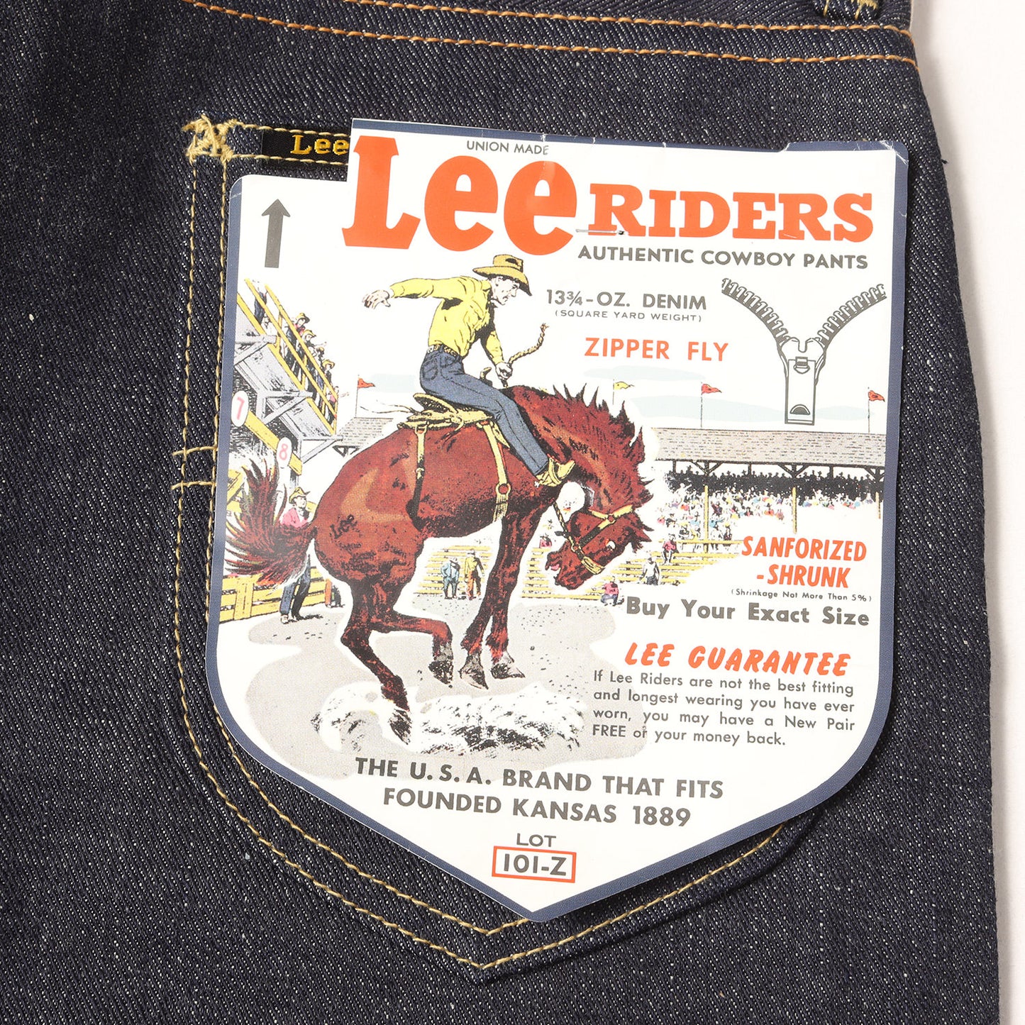 [デッドストック] ×Lee 1940年代復刻 センター赤タグ 101-ZY デニムパンツ