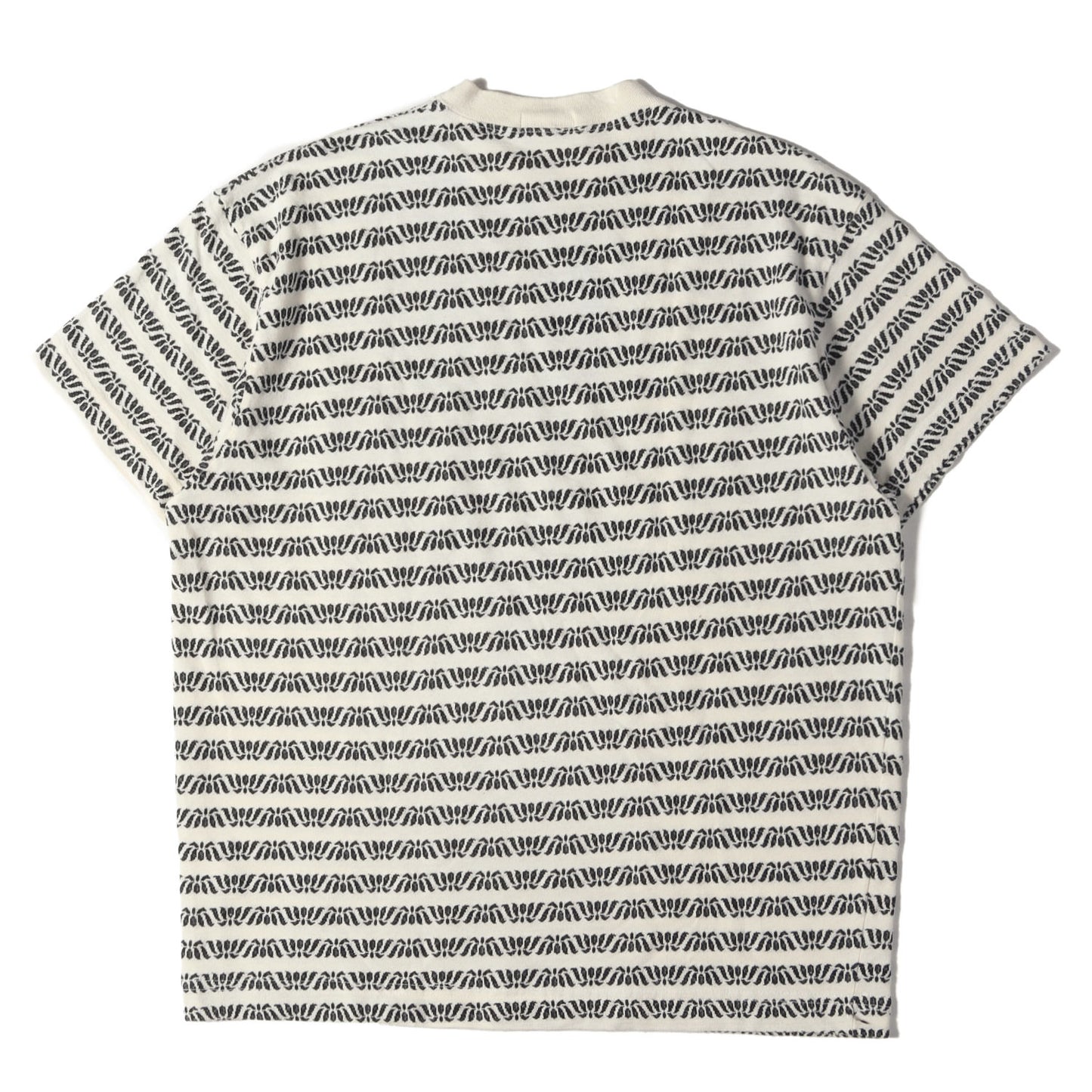 80s OLD STUSSY 黒タグ ジャガード 柄ボーダー ポケット Tシャツ(USA製 / デッドストック)