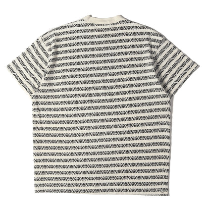 80s OLD STUSSY 黒タグ ジャガード 柄ボーダー ポケット Tシャツ(USA製 / デッドストック)