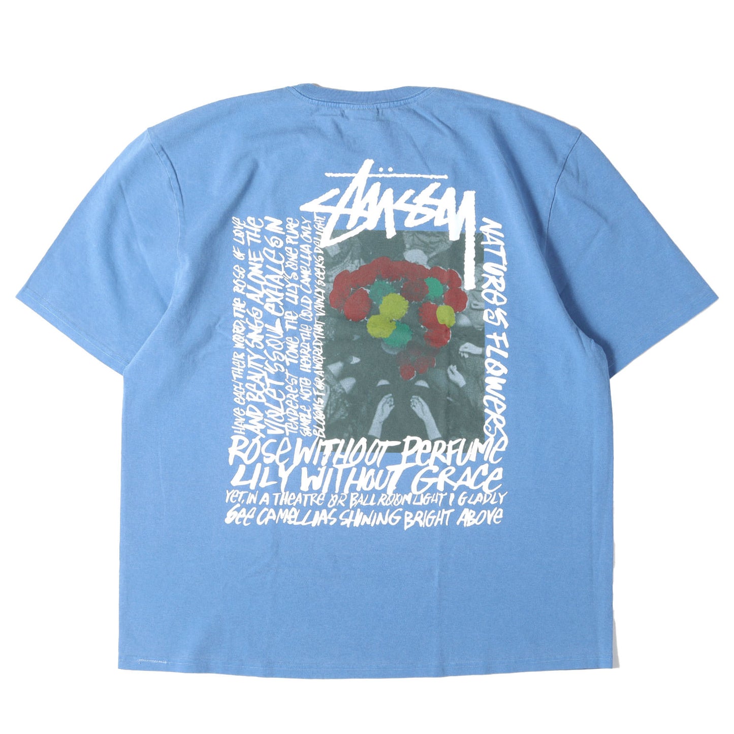 21SS ピグメントダイ加工 フラワー グラフィック Tシャツ(Camellias Pigment Dyed Tee)