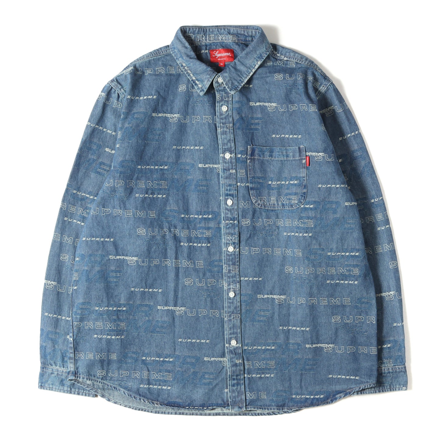 ジャガードロゴ柄 デニムシャツ(Dimensions Logo Denim Shirt)