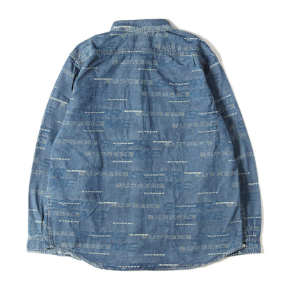 ジャガードロゴ柄 デニムシャツ(Dimensions Logo Denim Shirt)