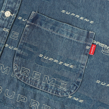 ジャガードロゴ柄 デニムシャツ(Dimensions Logo Denim Shirt)
