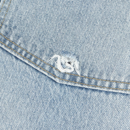 [現行モデル] SILVERTAB ダメージ加工 バギー カットオフ デニム ショーツ (LOOSE FIT SHORTS)
